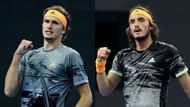 Sascha Zverev (left) and Stefanos Tsitsipas